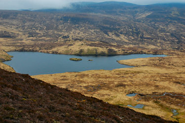 Picture of a crannog in a loch