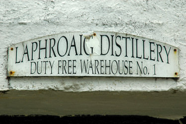 Picture of a Warehouse Number 1 sign at Laphroaig