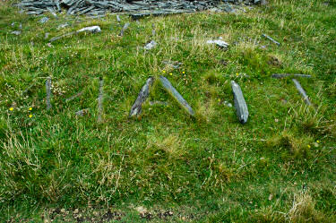 Picture of a slate pieces used to create the name Matt