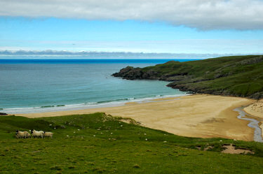 Picture of a view over a bay with a sandy beach