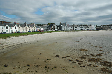 Picture of a row of houses along a beach