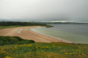 Picture of a beach under a cloudy sky