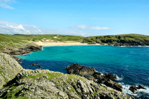 Picture of a beautiful sandy bay (Lossit Bay)