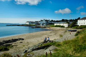 Picture of a coastal village on a sunny calm morning