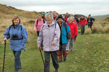 Picture of a group of walkers on their way