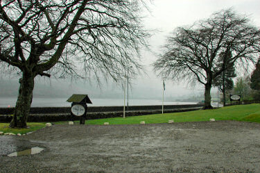 Picture of a cloudy and rainy sea loch