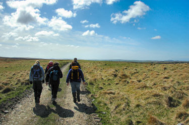 Picture of walkers on a track