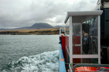 Picture of the view from a ferry crossing the Sound of Islay to the Isle of Jura