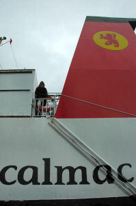 Picture of a woman on a Calmac ferry