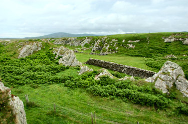 Picture of a landscape with small cuts and glens