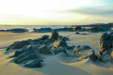 Picture of some smooth rocks and stones on a beach