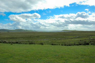 Picture of a view over a freshwater loch on an island