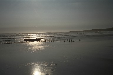 Picture of a shipwreck in Machir Bay
