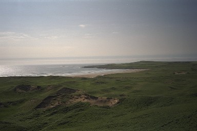 Picture of the view over Machir Bay from Kilchoman Church