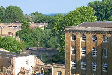 The bridge over the Avon from a house on the hill