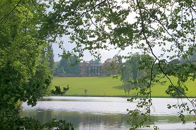 View towards Bowood House over the lake