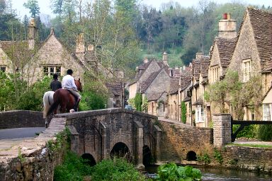 Riding over the bridge