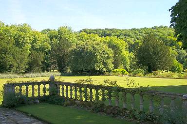 View from Heale House into the garden