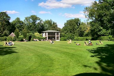 View over the central lawn