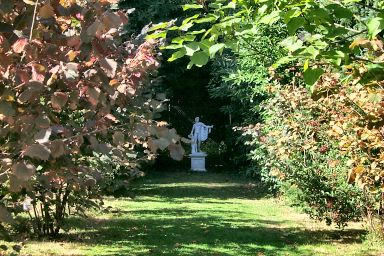 A statue in Larmer Tree Gardens