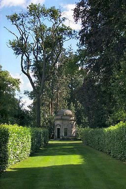 View of the Roman Temple through an alley