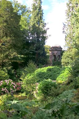 View over the pond to the Roman Temple