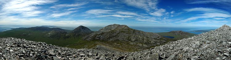 Picture of a panoramic view from the top of a mountain