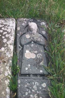 A graveslab in Kilchiaran Chapel