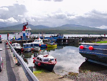 View over the tiny harbour at Port Askaig