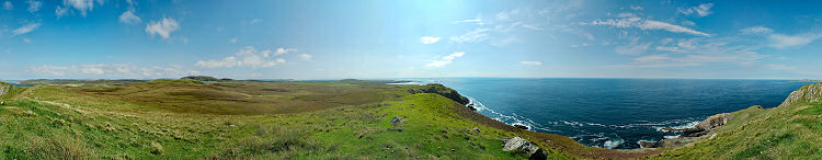 Picture of a panoramic view (360o) over an island