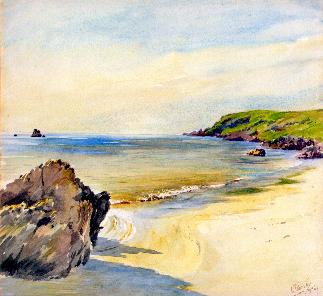 Painting of the Singing Sands near Carraig Fhada